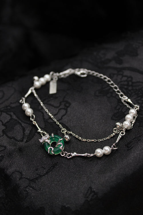 Lonomia Caterpillar Bracelet - Green Jade