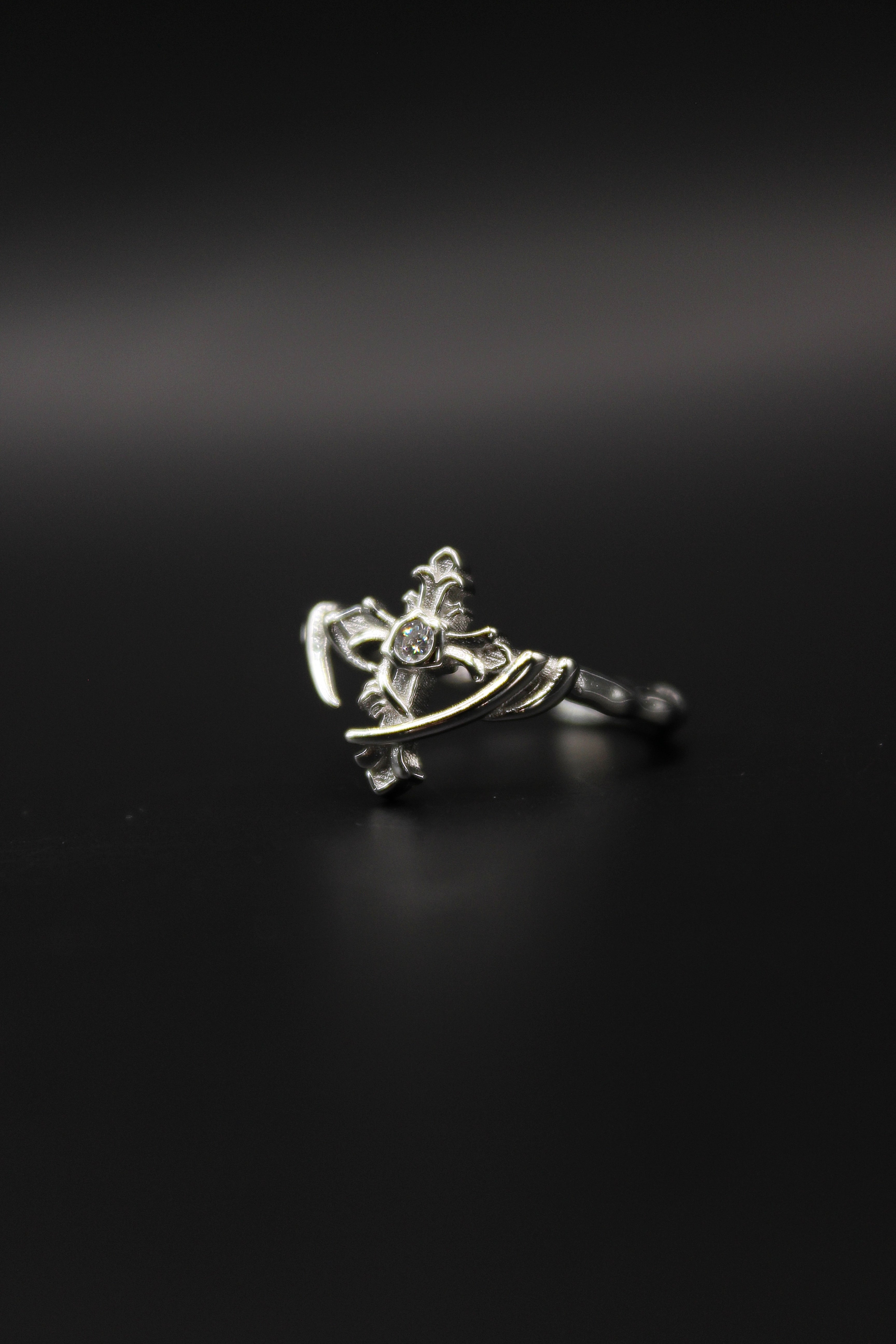 Veil Cross Ring