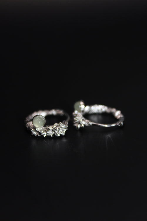 Flower Bed Jade Earrings