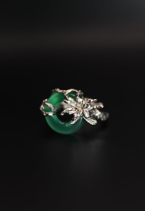Aconitine Ring - Green Jade