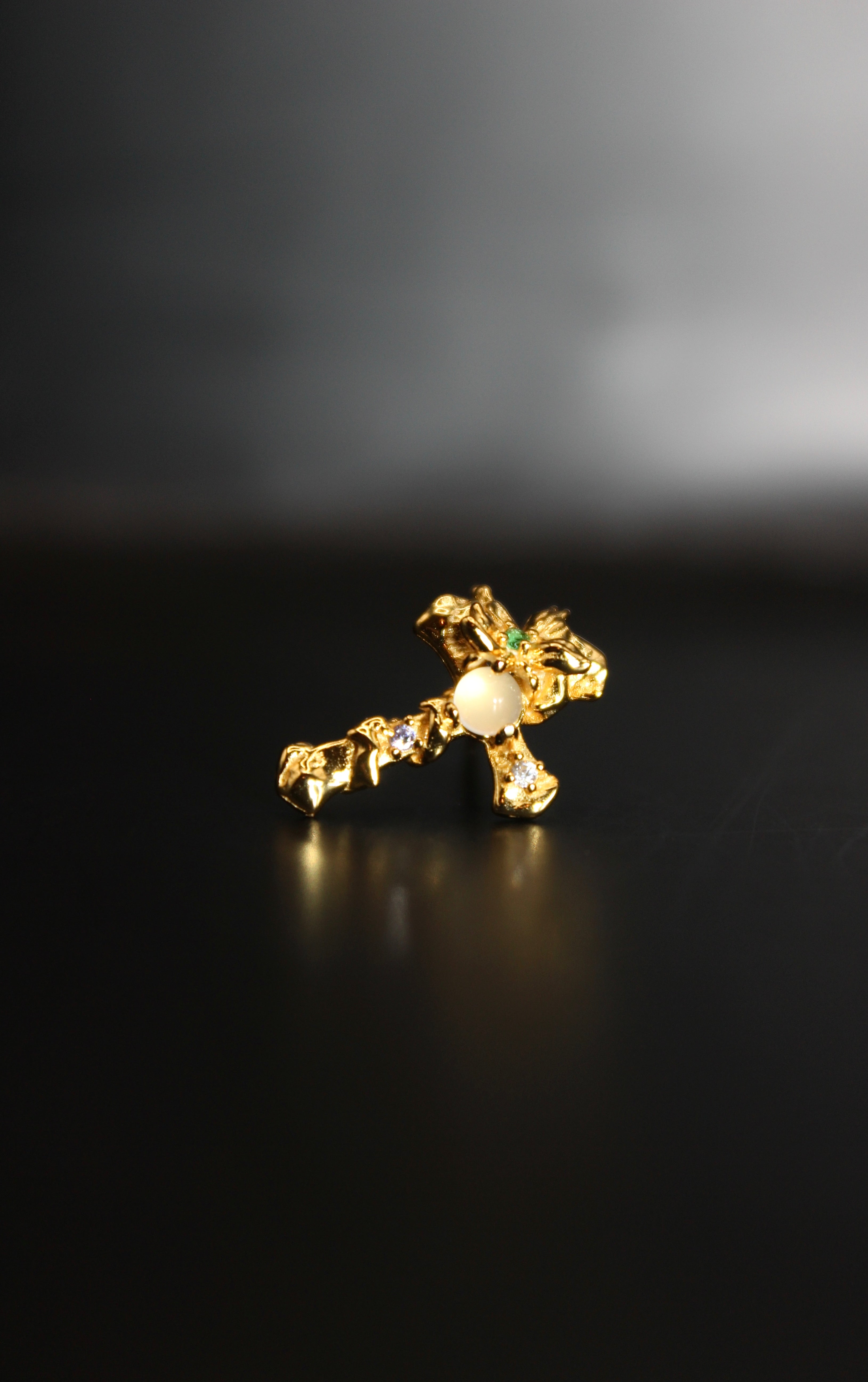 Lantern Bloom Cross Studs