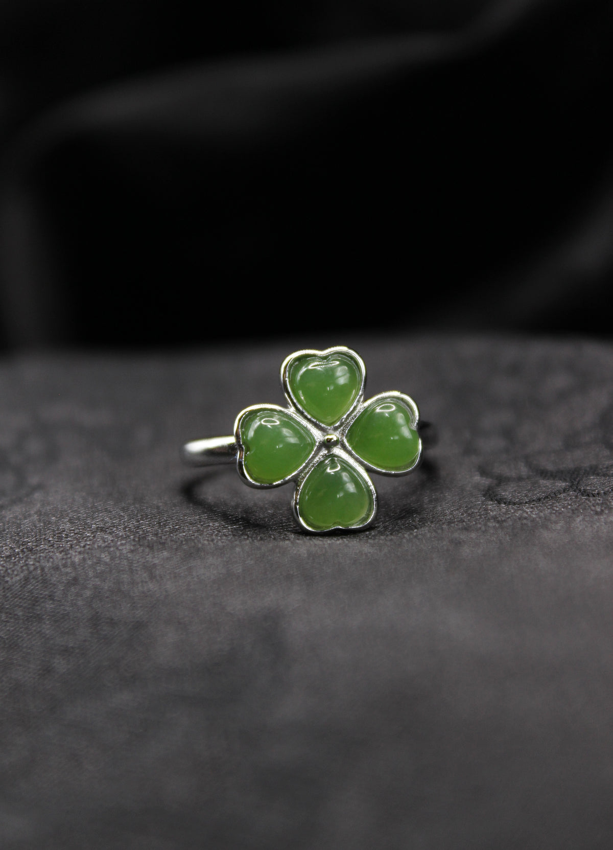 Clover Jade Ring