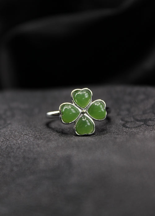 Clover Jade Ring