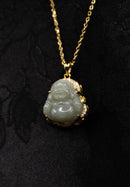 Gold Buddha Jade Necklace