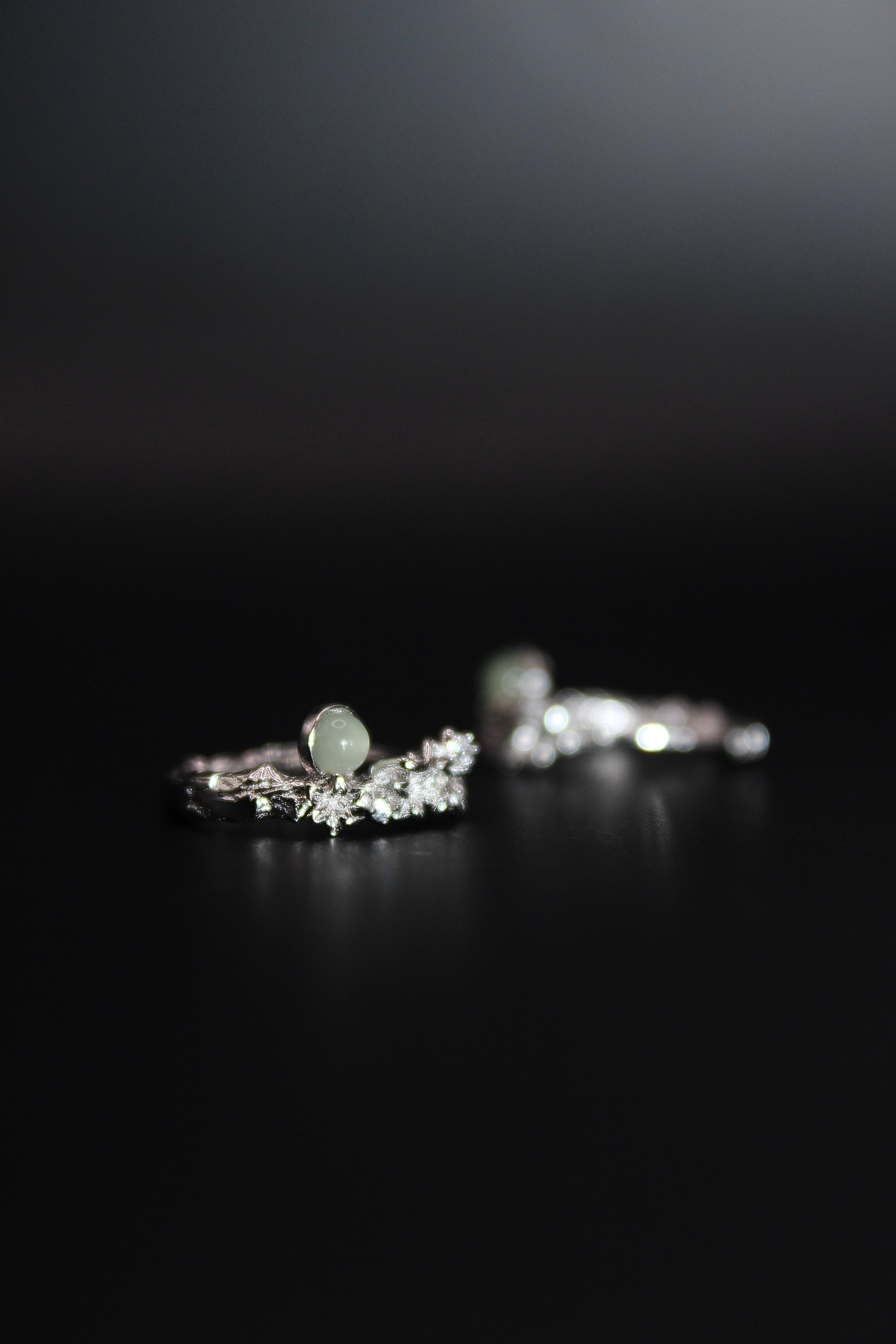 Flower Bed Jade Earrings