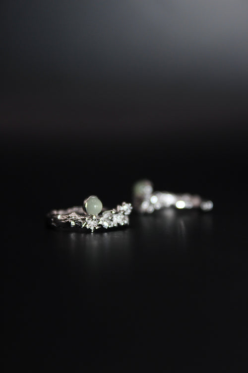 Flower Bed Jade Earrings