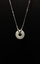 Double Ring Jade Donut Necklace