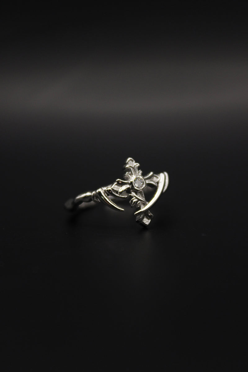 Veil Cross Ring