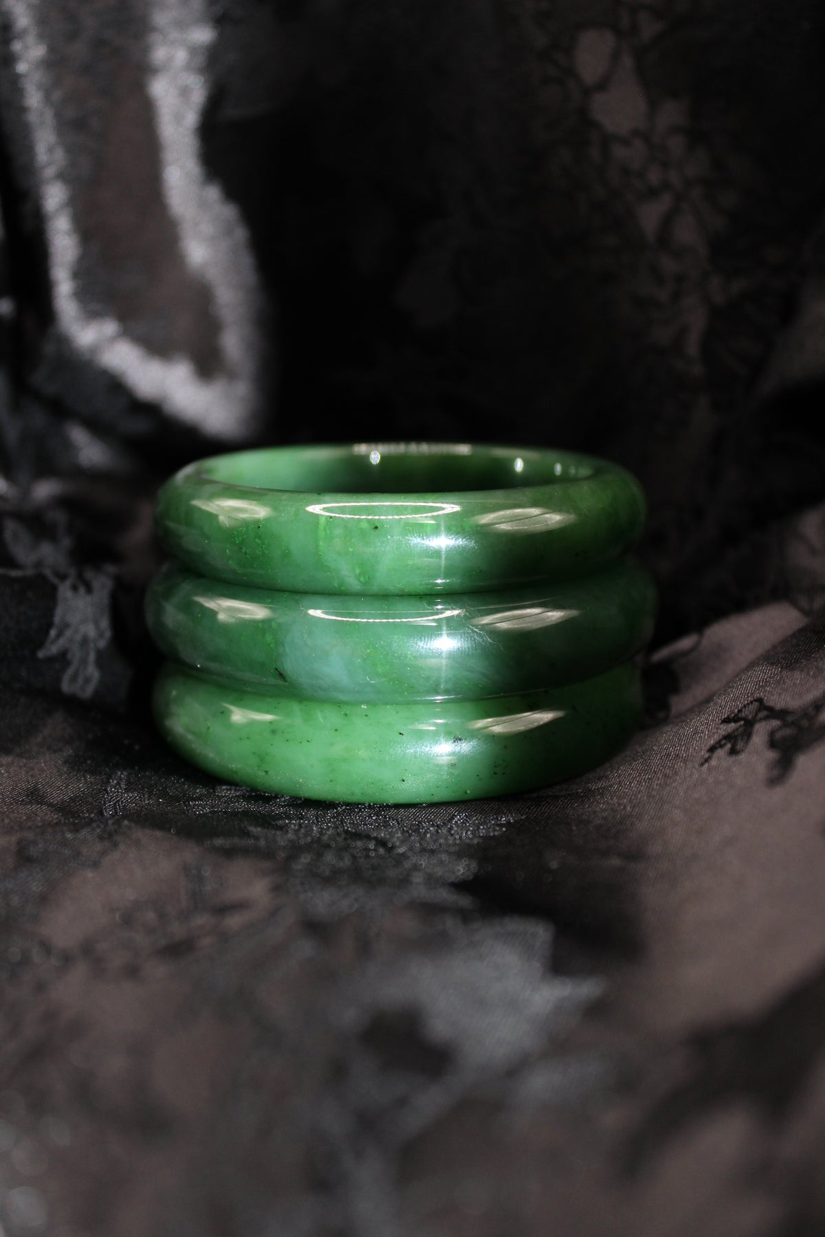 Thick Green Jade Bangle