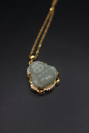 Gold Buddha Jade Necklace