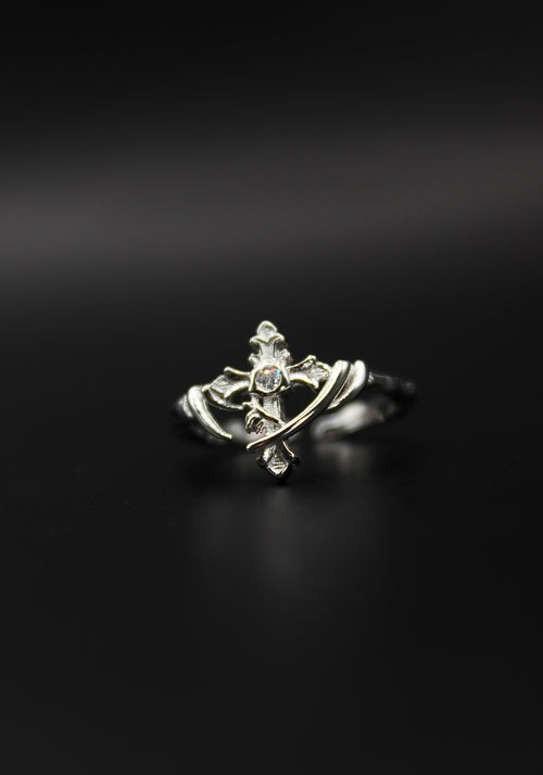 Veil Cross Ring
