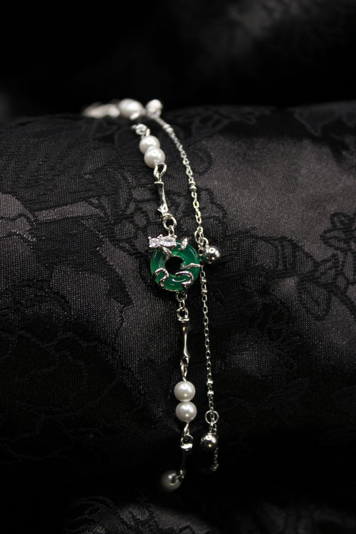 Lonomia Caterpillar Bracelet - Green Jade