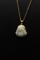 Gold Buddha Jade Necklace