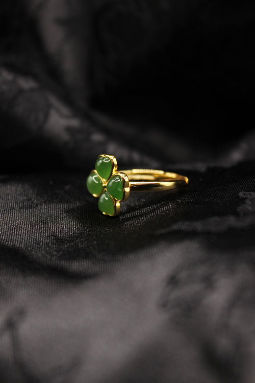 Clover Jade Ring