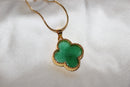 Clover Jade Pendant Necklace