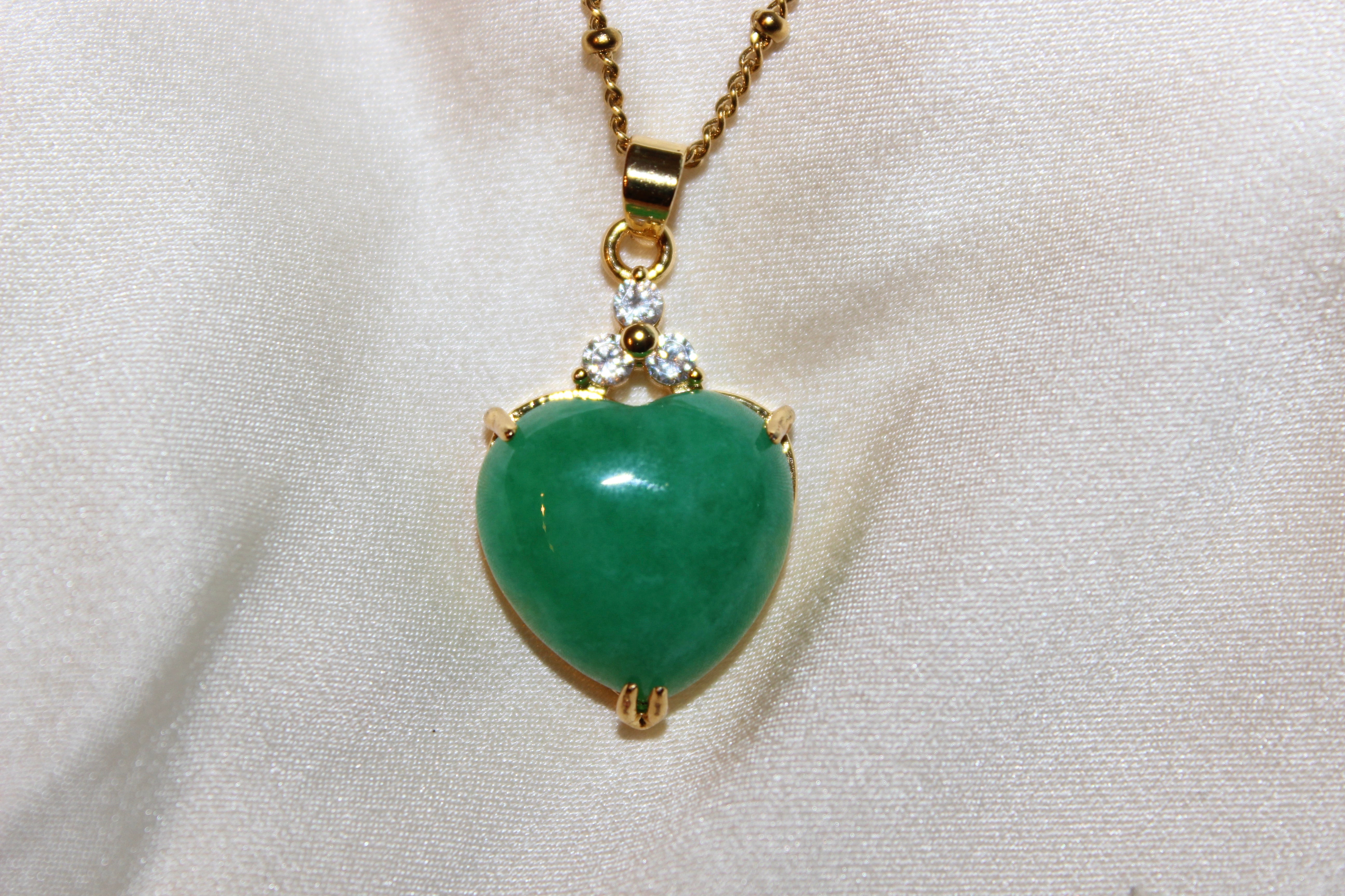 Heart Jade Pendant Necklace