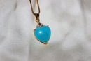 Blue Heart Jade Pendant Necklace