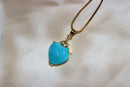 Blue Heart Jade Pendant Necklace