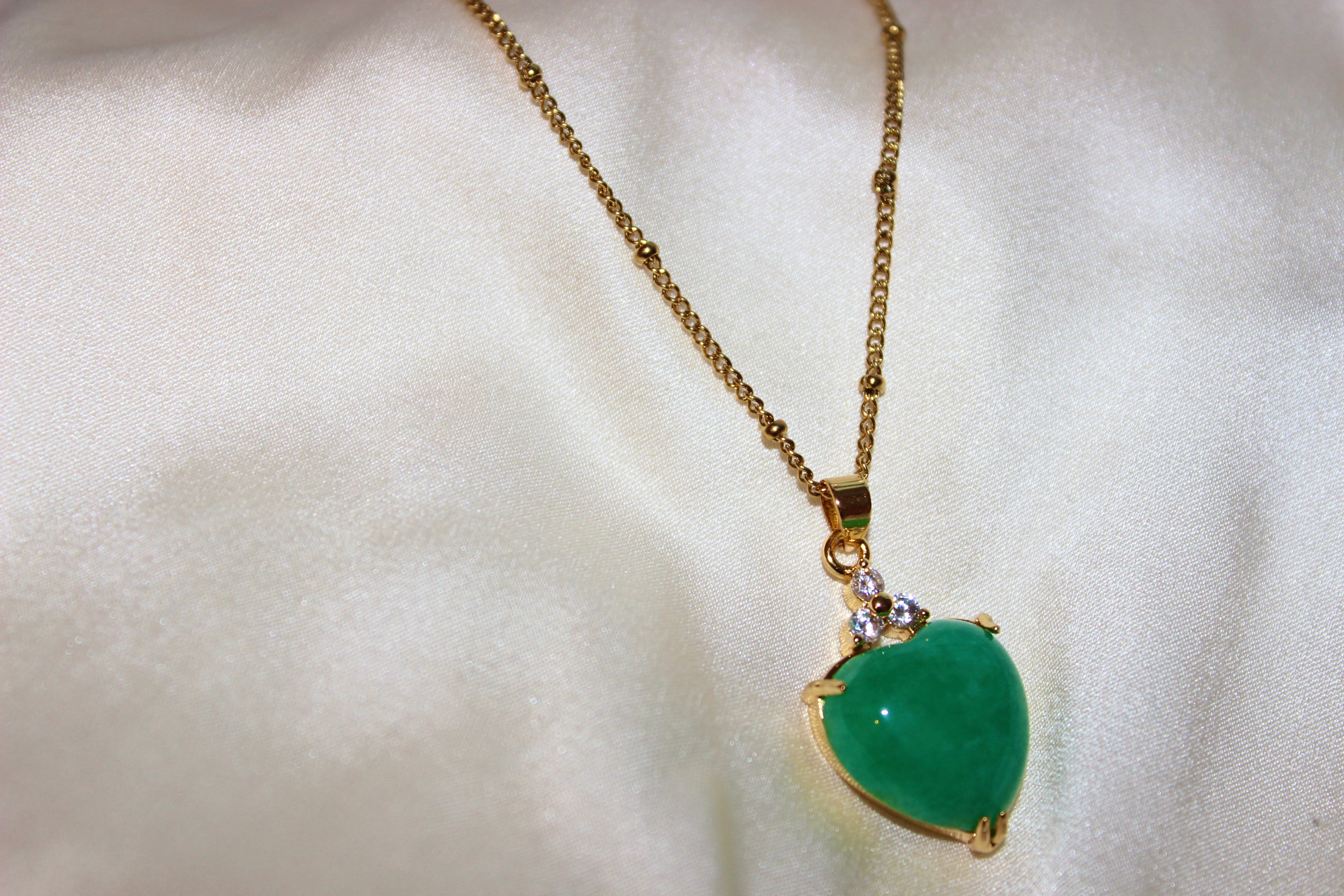 Heart Jade Pendant Necklace