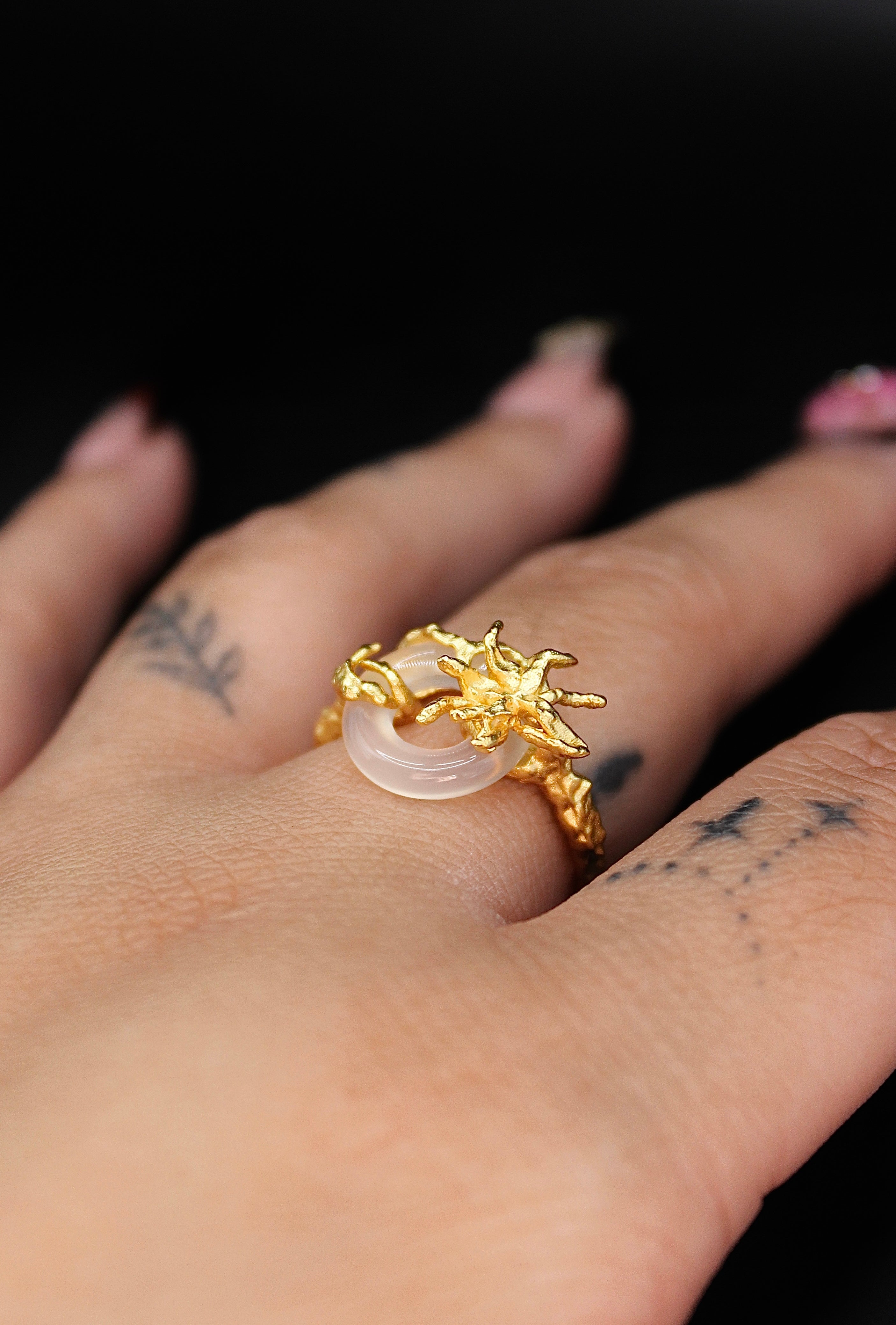 Aconitine Ring - Green Jade