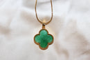 Clover Jade Pendant Necklace