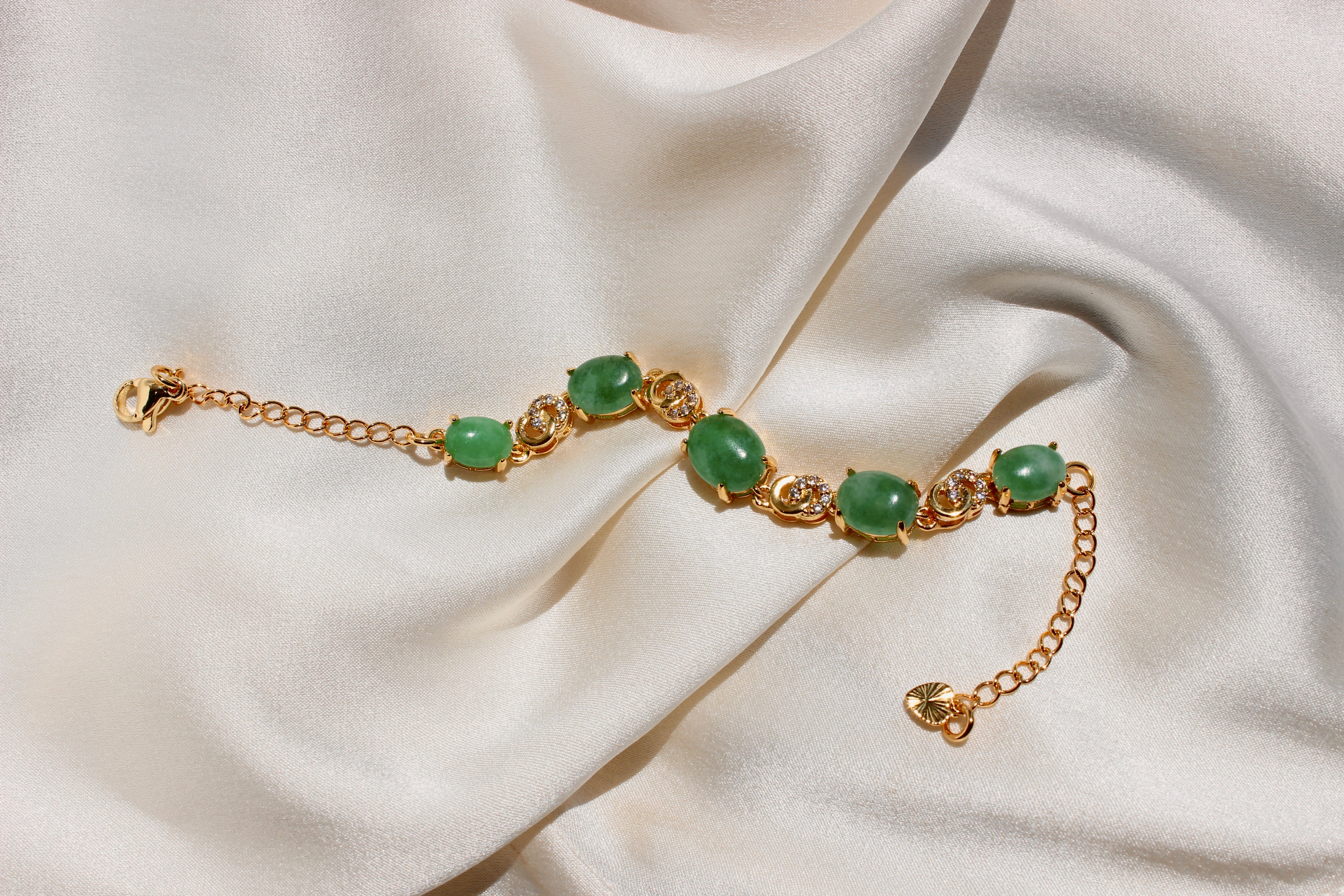 Jade Link Chain Bracelet