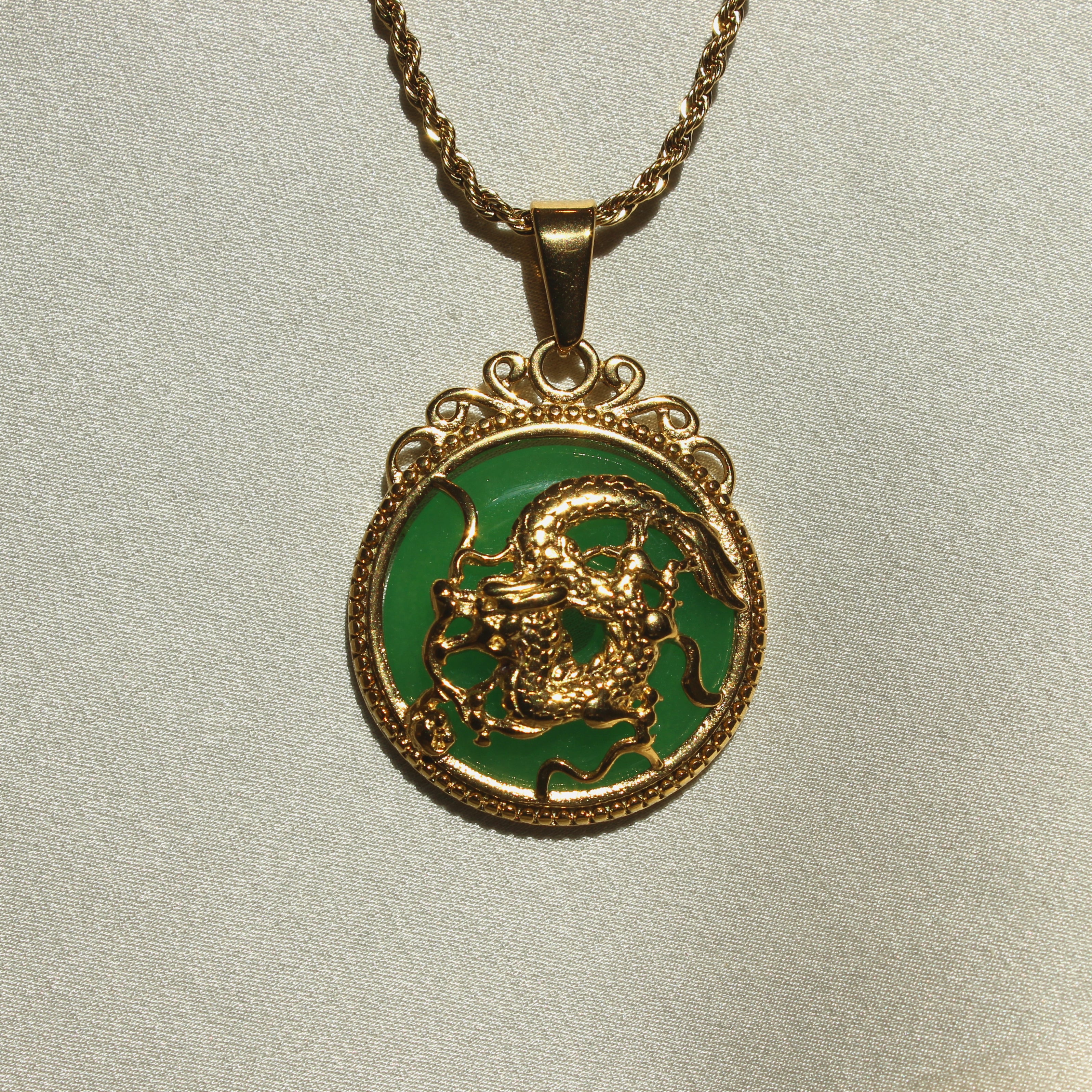 Dragon Jade Pendant Necklace