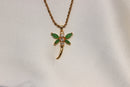 Dragonfly Jade Pendant Necklace