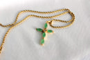 Cross Jade Pendant Necklace