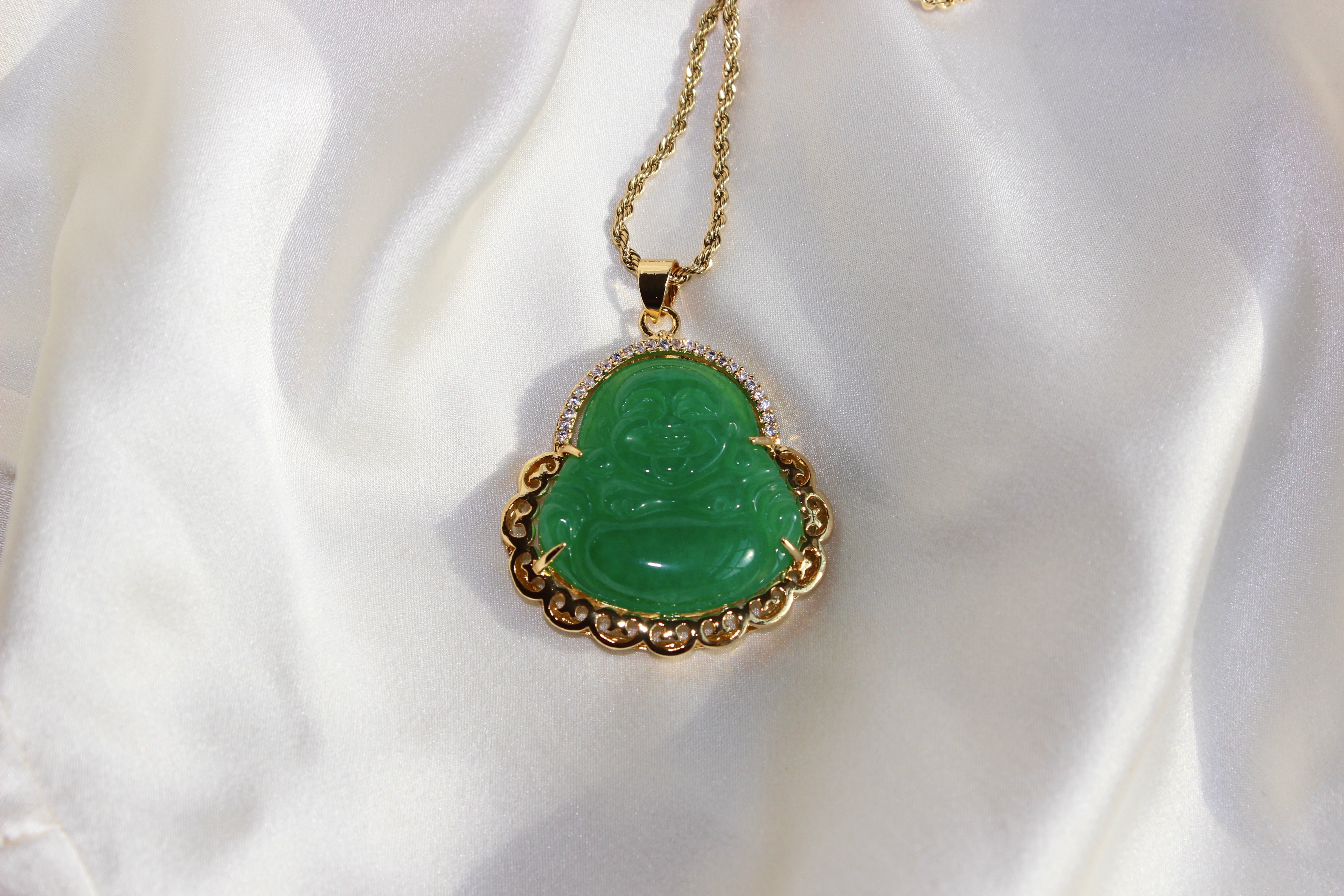 Buddha Jade Pendant Necklace