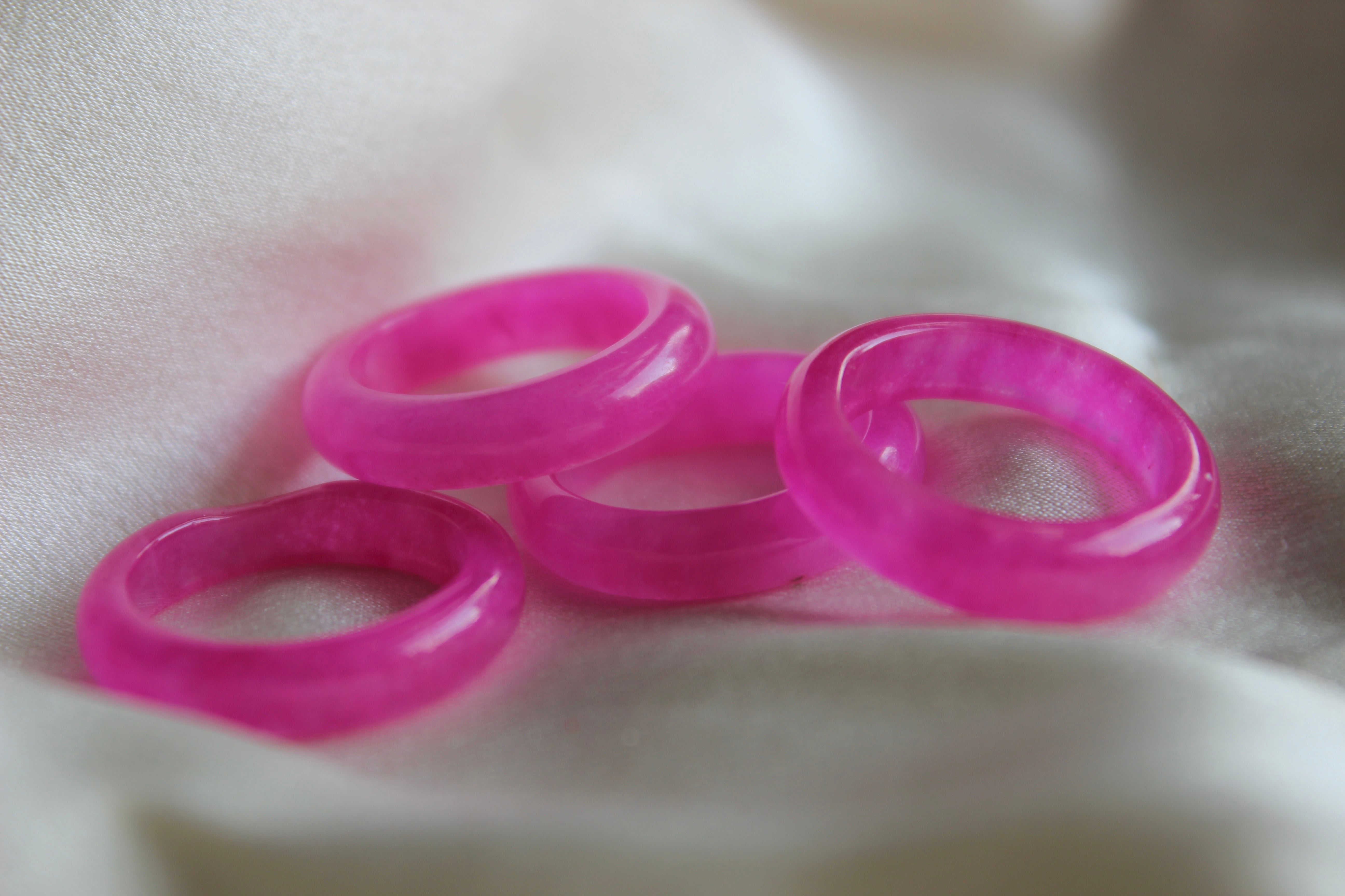 Pink Jade Rings