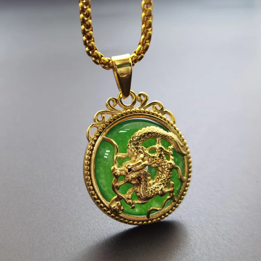 Dragon Jade Pendant Necklace